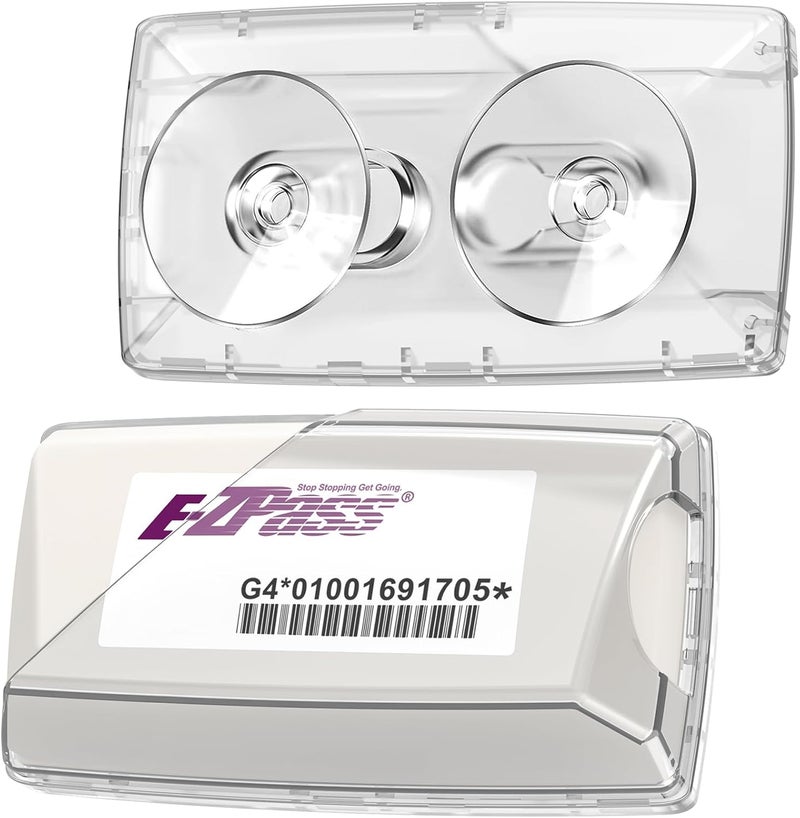 FLLIK EZ Pass Holder for Windshield, Transponder Holder for Car, Strong Suction Cups EZ Pass Holder, Toll Pass Holder for EZ Pass Mini/iPass, UV Protective (Clear, 1Pack) - Image 1